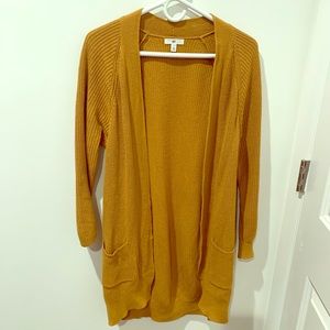 BP duster cardigan in mustard